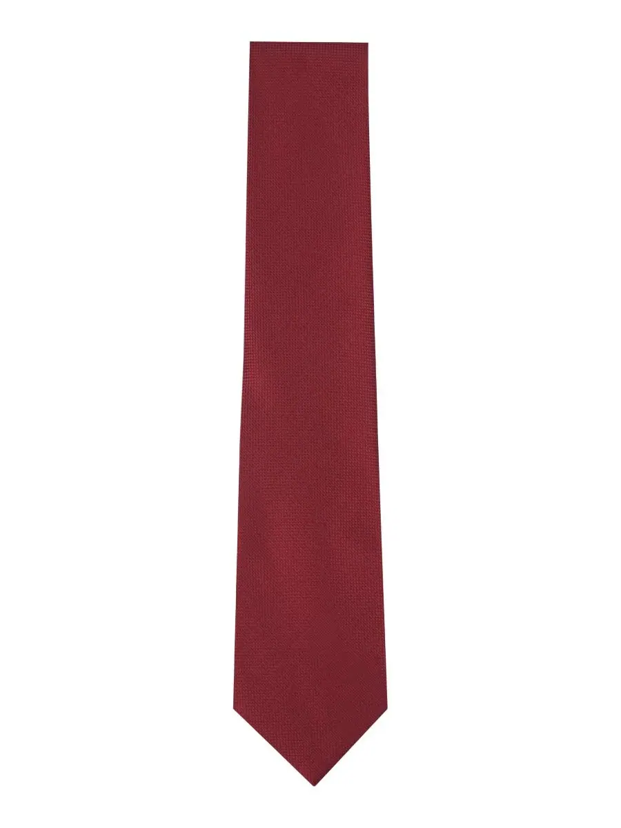 Мужской галстук-оксфорд из однотонной ткани Perry Ellis — изображение 2 из 2, бордовый
