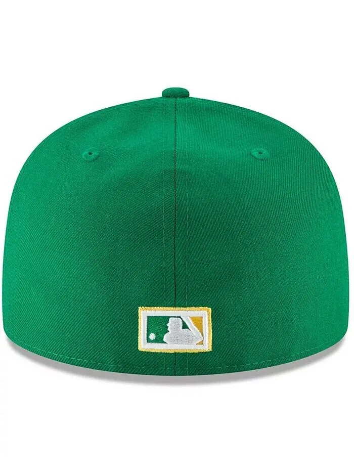 Мужская зеленая приталенная шляпа Oakland Athletics Cooperstown Collection 59FIFTY из шерсти New Era — изображение 2 из 4