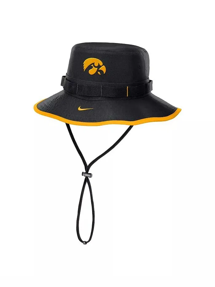 Мужская черная панама Iowa Hawkeyes 2024/25 On-Field Apex Performance Nike — изображение 1 из 2