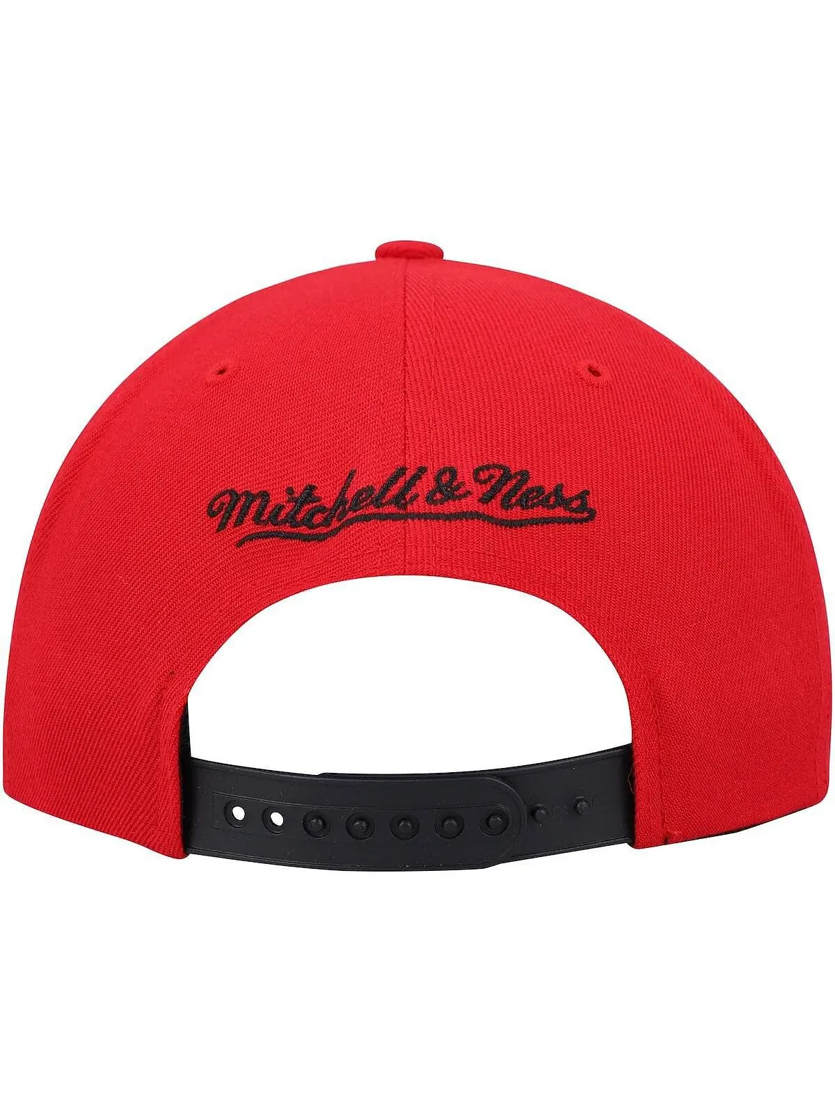 Мужская кепка Mitchell & Ness Black — изображение 4 из 4, черный красный