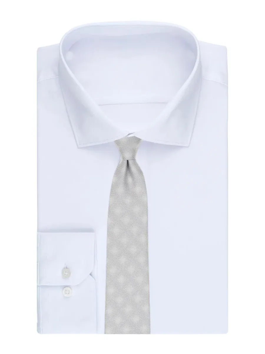Мужской классический галстук Wolcott Jacquard Perry Ellis Portfolio — изображение 3 из 3, серебряный