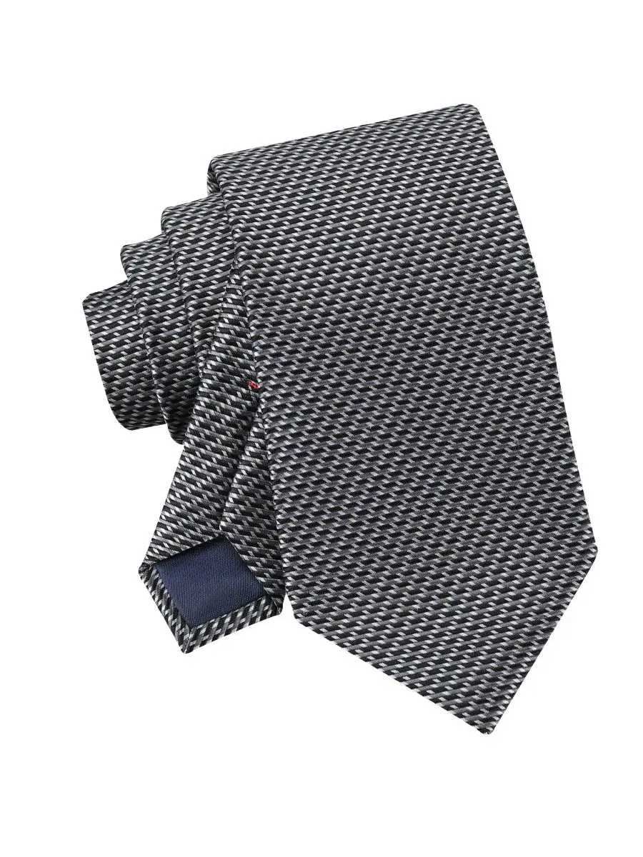 Мужской галстук Lowell Micro Geo Tommy Hilfiger — изображение 4 из 5, черный