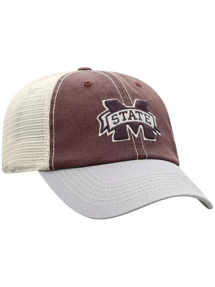 Мужская темно-бордовая кепка Mississippi State Bulldogs Offroad Trucker Snapback Top Of The World — изображение 3 из 4