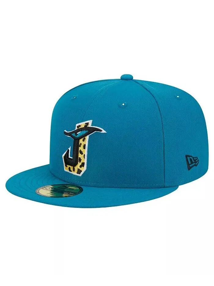Мужская темно-зеленая приталенная шляпа Jacksonville Jaguars City Originals 59FIFTY New Era — изображение 1 из 4, бирюзовый