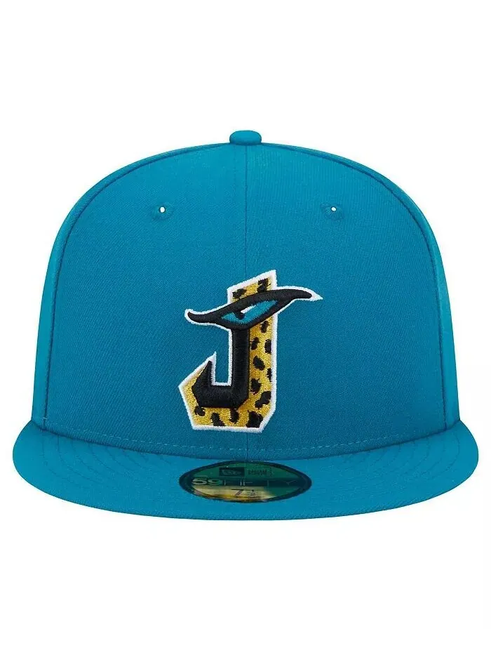Мужская темно-зеленая приталенная шляпа Jacksonville Jaguars City Originals 59FIFTY New Era — изображение 2 из 4, бирюзовый