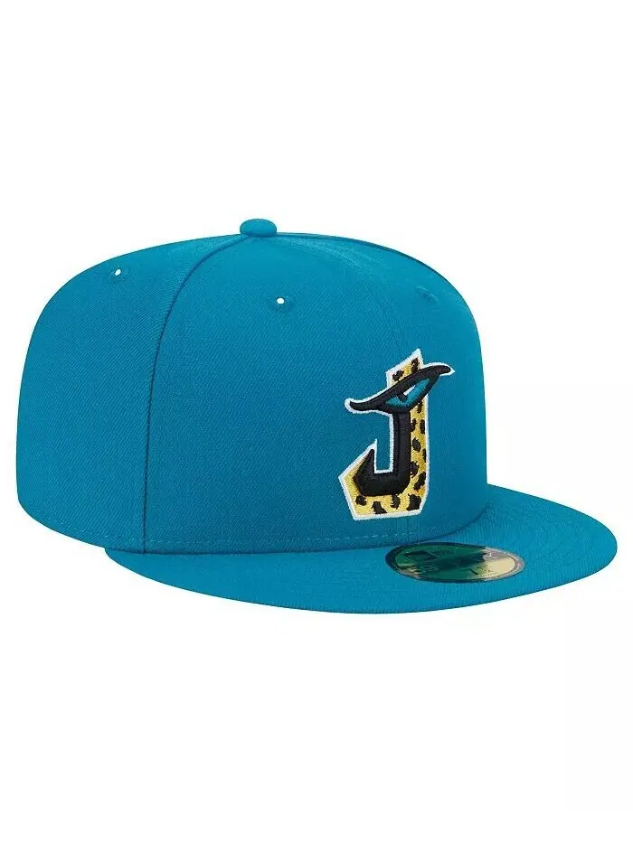 Мужская темно-зеленая приталенная шляпа Jacksonville Jaguars City Originals 59FIFTY New Era — изображение 3 из 4, бирюзовый