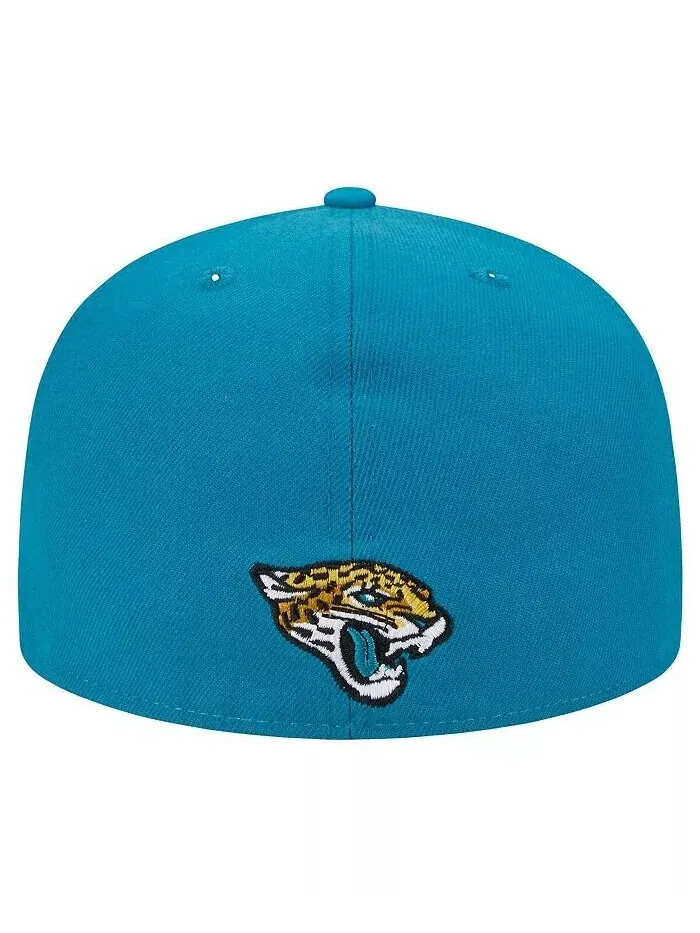 Мужская темно-зеленая приталенная шляпа Jacksonville Jaguars City Originals 59FIFTY New Era — изображение 4 из 4, бирюзовый