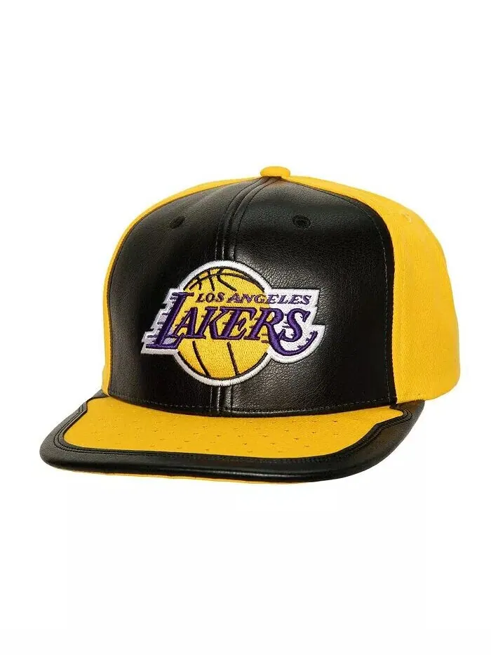 Мужская черная, золотая кепка Snapback Los Angeles Lakers Day One Mitchell & Ness