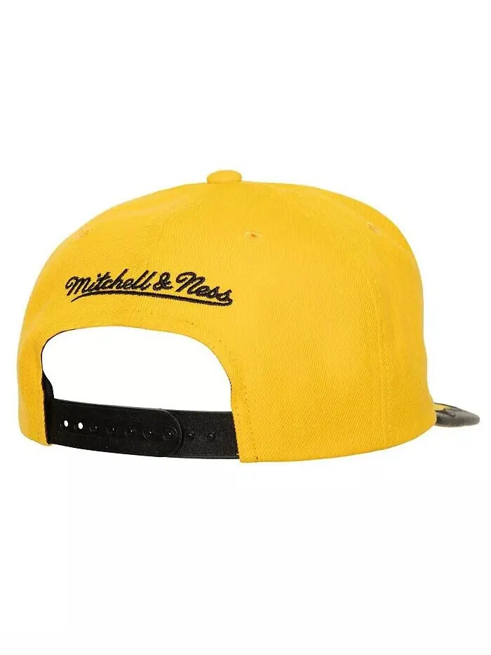 Мужская черная, золотая кепка Snapback Los Angeles Lakers Day One Mitchell & Ness — изображение 2 из 3, черный золотистый