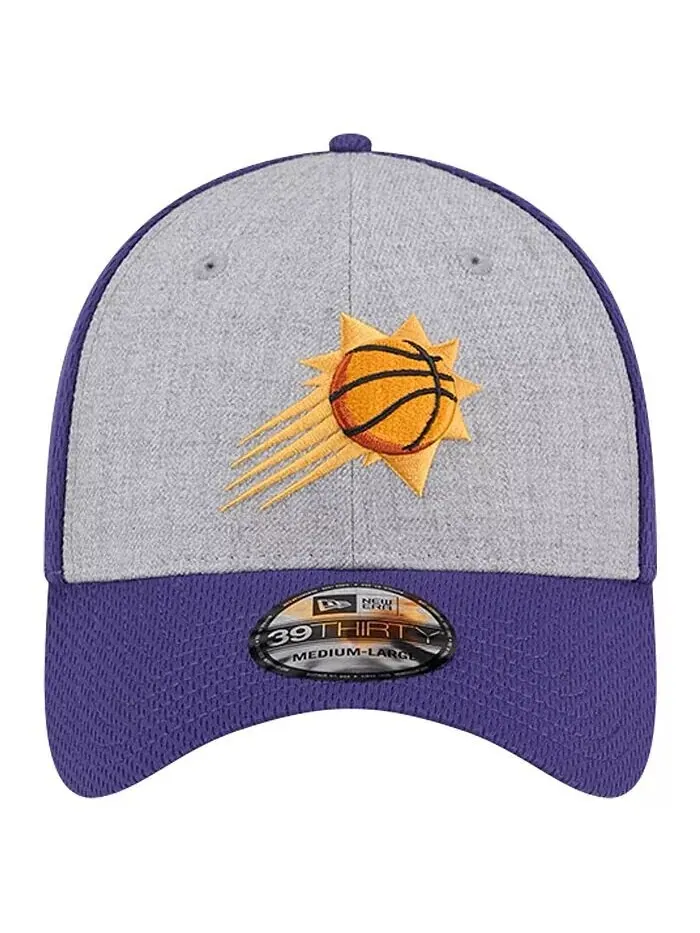 Мужская двухцветная кепка Phoenix Suns серо-фиолетового цвета 39THIRTY Flex New Era — изображение 4 из 4, серый черный