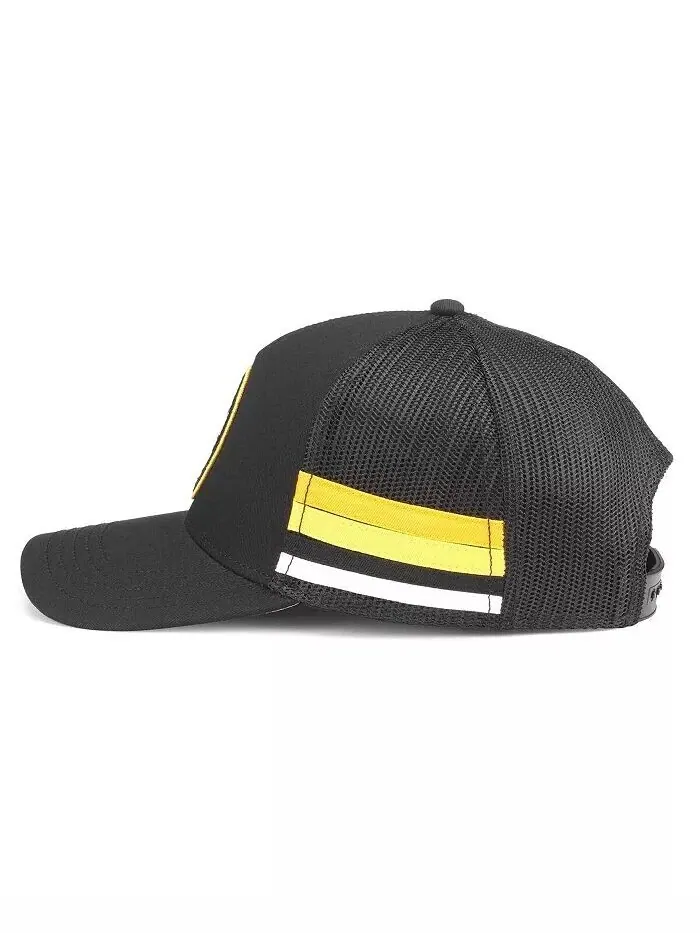 Мужская черная регулируемая кепка Boston Bruins Hot в полоску American Needle — изображение 3 из 3, черный