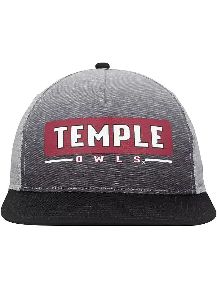 Мужская серая шляпа Snapback Temple Owls Colosseum — изображение 2 из 2, серый