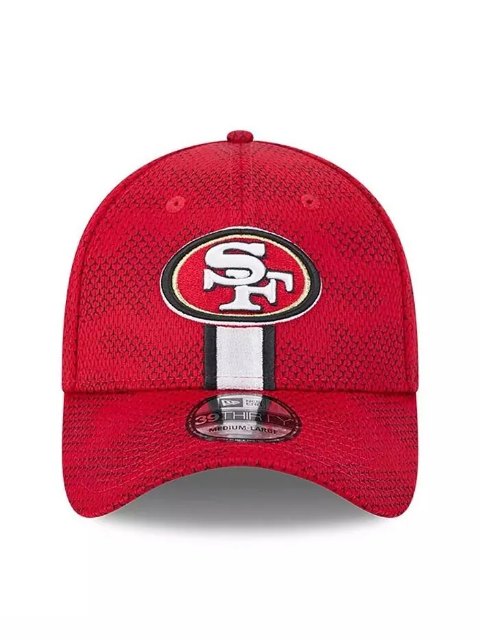 Мужская кепка Scarlet San Francisco 49ers 2024 Sideline 39THIRTY Flex New Era — изображение 3 из 4, алый
