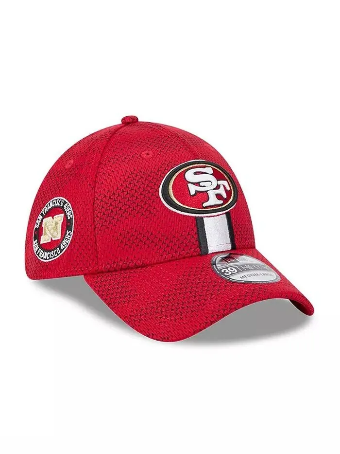 Мужская кепка Scarlet San Francisco 49ers 2024 Sideline 39THIRTY Flex New Era — изображение 4 из 4, алый