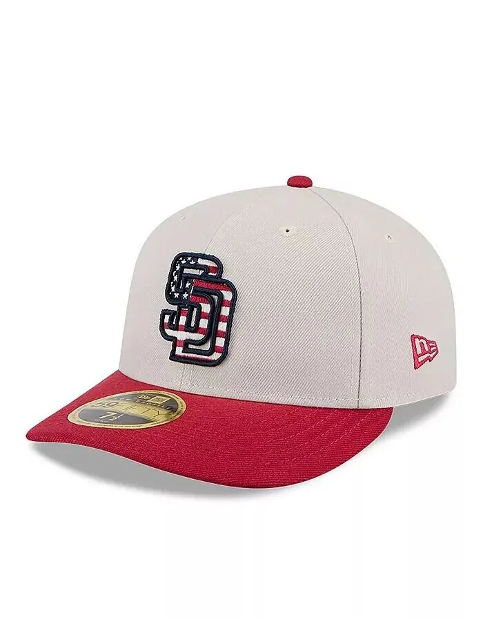 Мужская красная приталенная шляпа San Diego Padres 2024 Fourth of июля 59FIFTY New Era — изображение 2 из 4, хаки