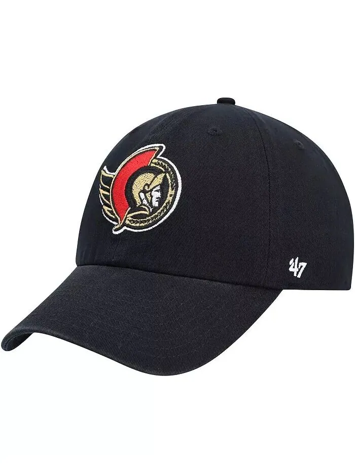 Мужская черная регулируемая кепка Ottawa Senators Clean Up '47 Brand — изображение 1 из 3, черный