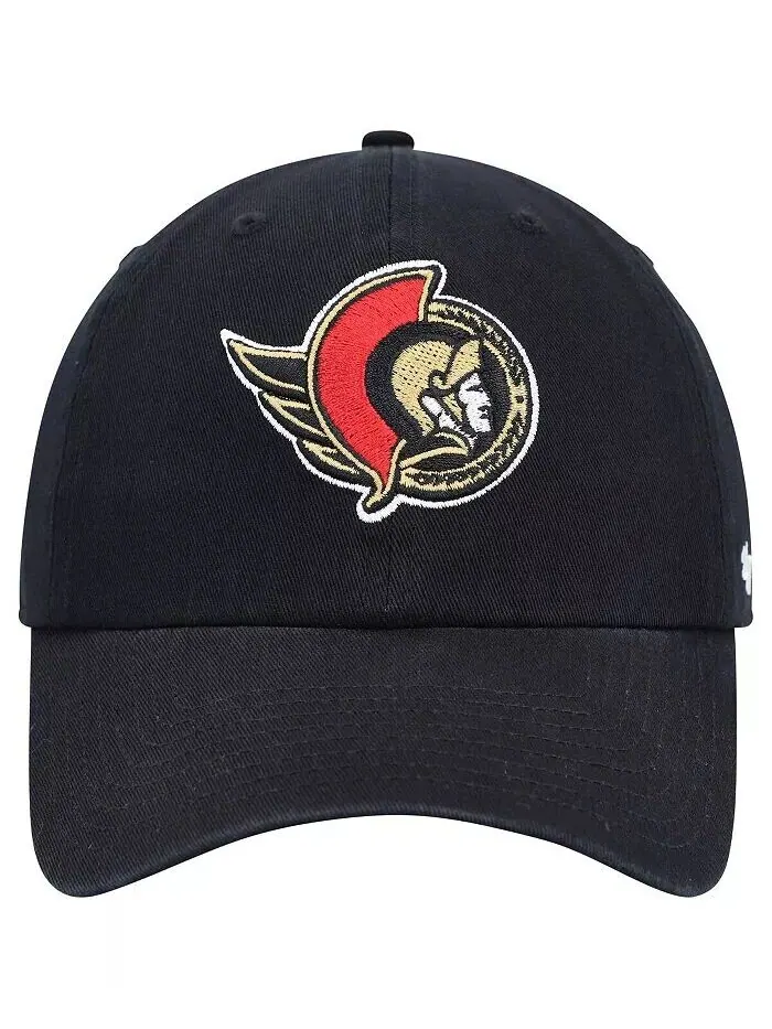 Мужская черная регулируемая кепка Ottawa Senators Clean Up '47 Brand — изображение 2 из 3, черный