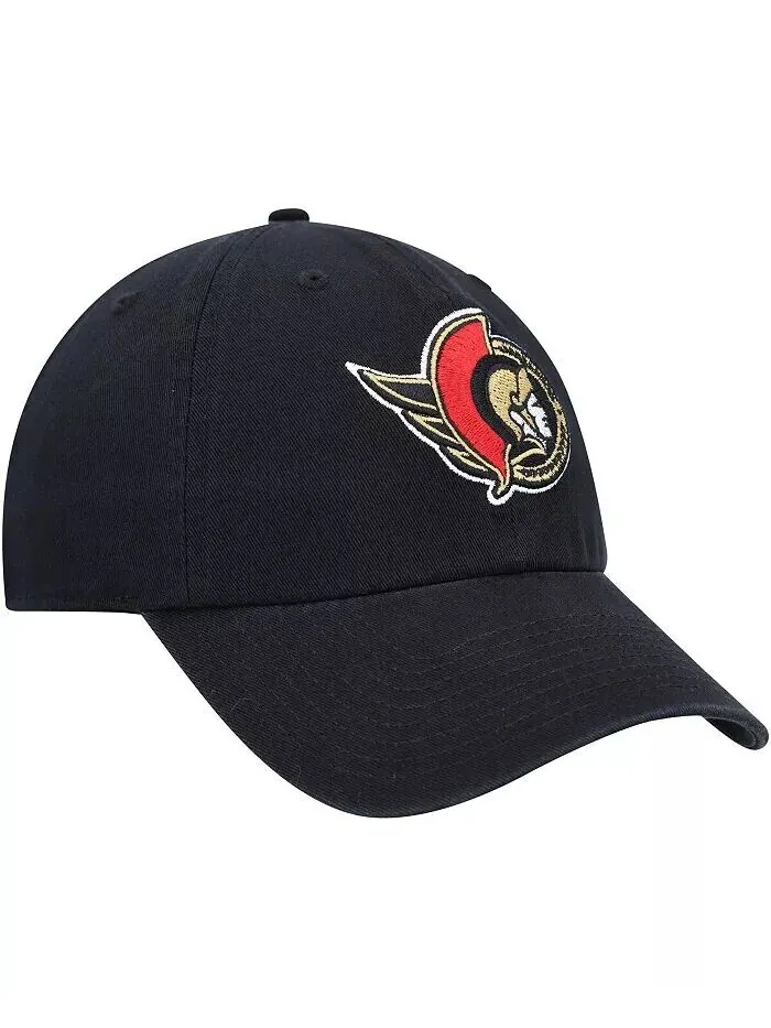Мужская черная регулируемая кепка Ottawa Senators Clean Up '47 Brand — изображение 3 из 3, черный