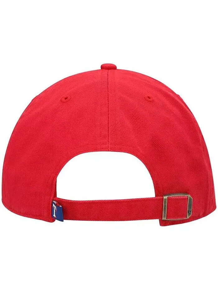 Мужская регулируемая кепка Red Texas Rangers Clean Up Team '47 Red '47 Brand — изображение 4 из 4, красный