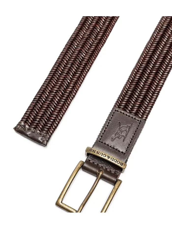 Мужской пояс Stirling Stretch Leather Belt Rodd & Gunn — изображение 3 из 5, коричневый