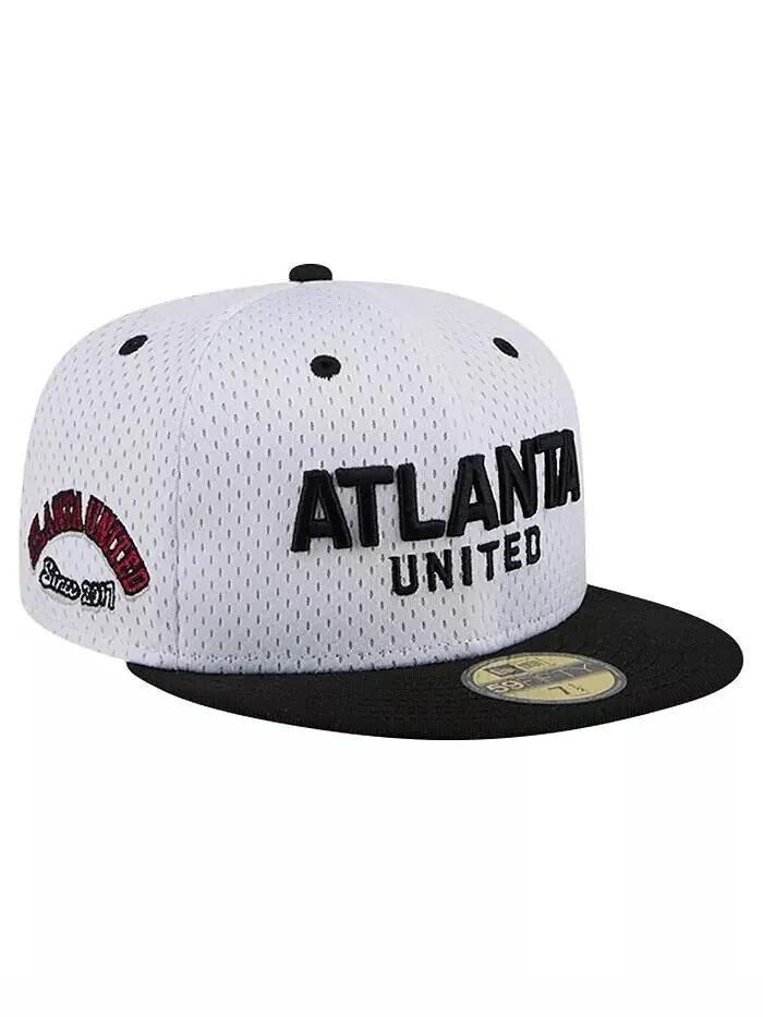 Мужская белая кепка Atlanta United FC Throwback Mesh 59FIFTY New Era — изображение 1 из 4, белый