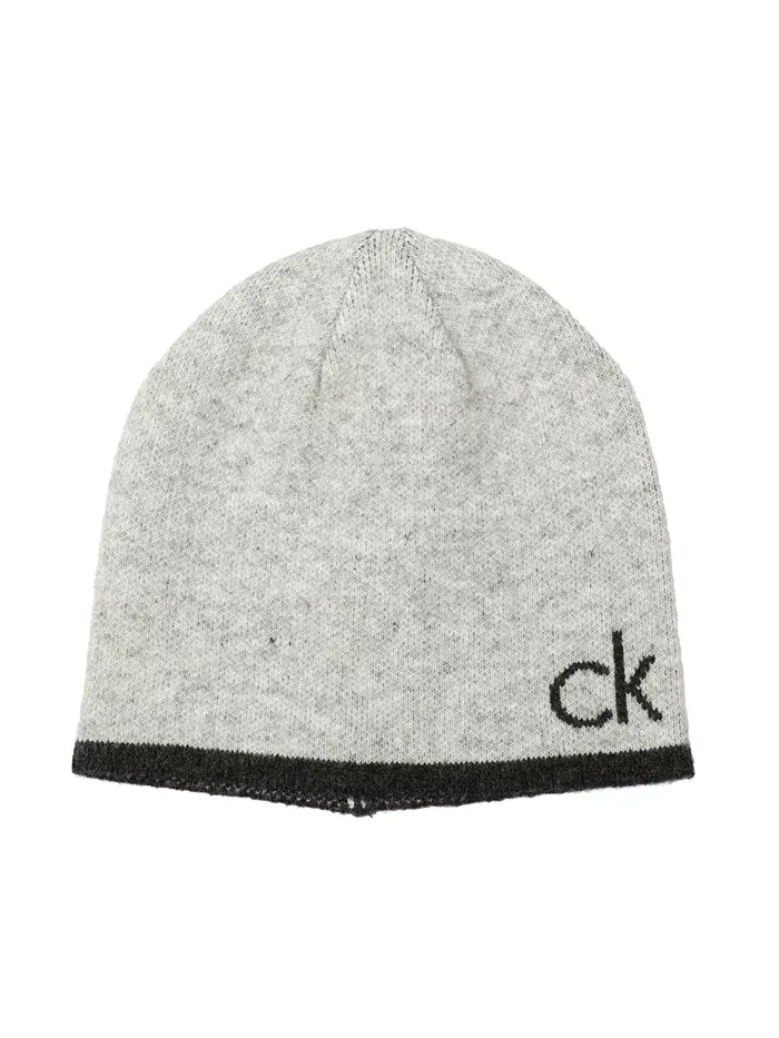Мужской комплект из шарфа и шапки Fuzzy 2-Piece Calvin Klein — изображение 2 из 5, серый