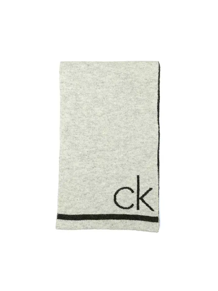 Мужской комплект из шарфа и шапки Fuzzy 2-Piece Calvin Klein — изображение 3 из 5, серый