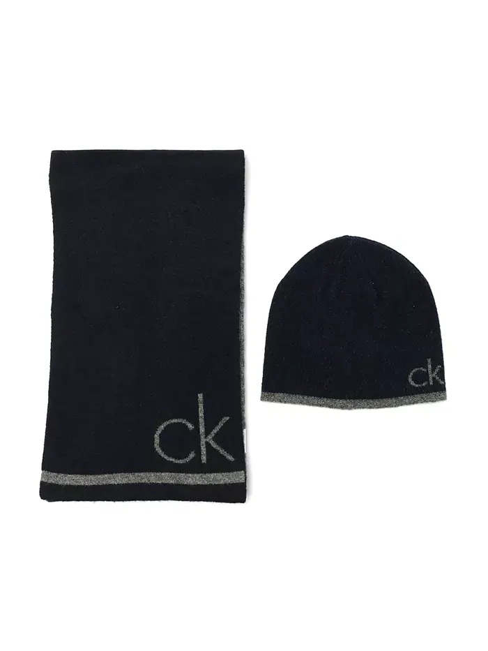 Мужской комплект из шарфа и шапки Fuzzy 2-Piece Calvin Klein