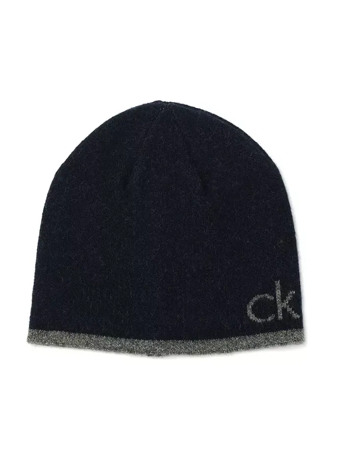 Мужской комплект из шарфа и шапки Fuzzy 2-Piece Calvin Klein — изображение 2 из 5, синий
