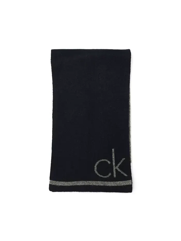 Мужской комплект из шарфа и шапки Fuzzy 2-Piece Calvin Klein — изображение 3 из 5, синий