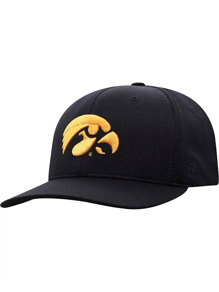 Мужская черная шляпа с гибким логотипом Iowa Hawkeyes Reflex Top Of The World — изображение 1 из 4, черный