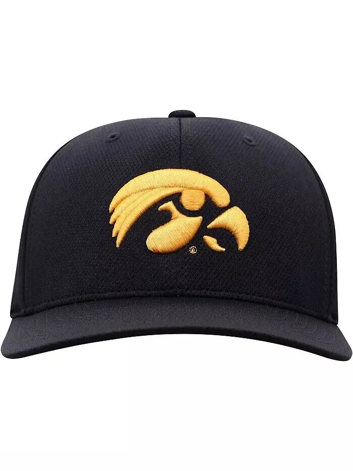 Мужская черная шляпа с гибким логотипом Iowa Hawkeyes Reflex Top Of The World — изображение 2 из 4, черный
