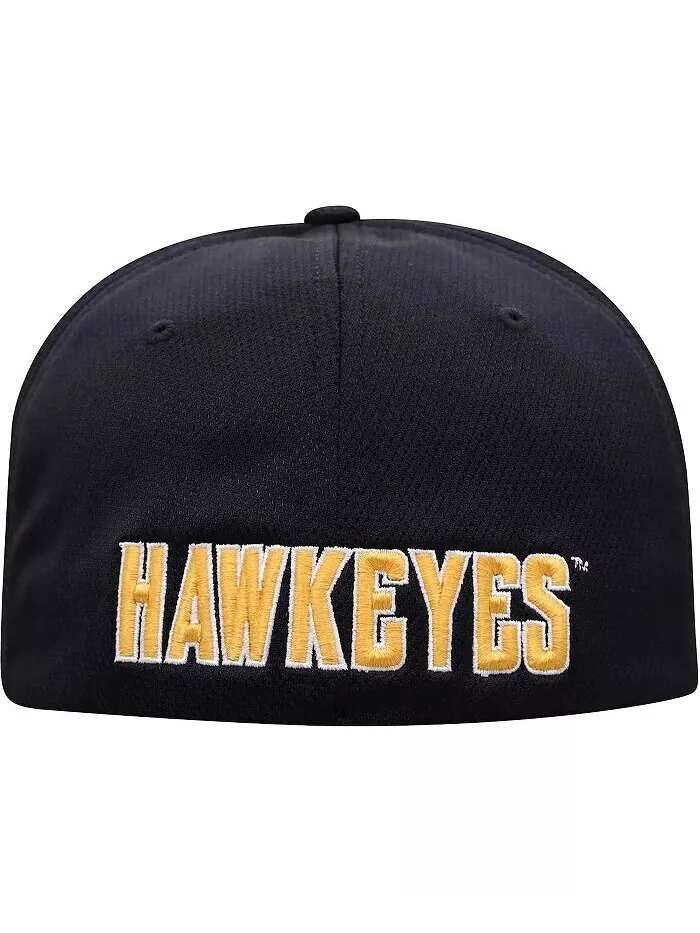 Мужская черная шляпа с гибким логотипом Iowa Hawkeyes Reflex Top Of The World — изображение 4 из 4, черный