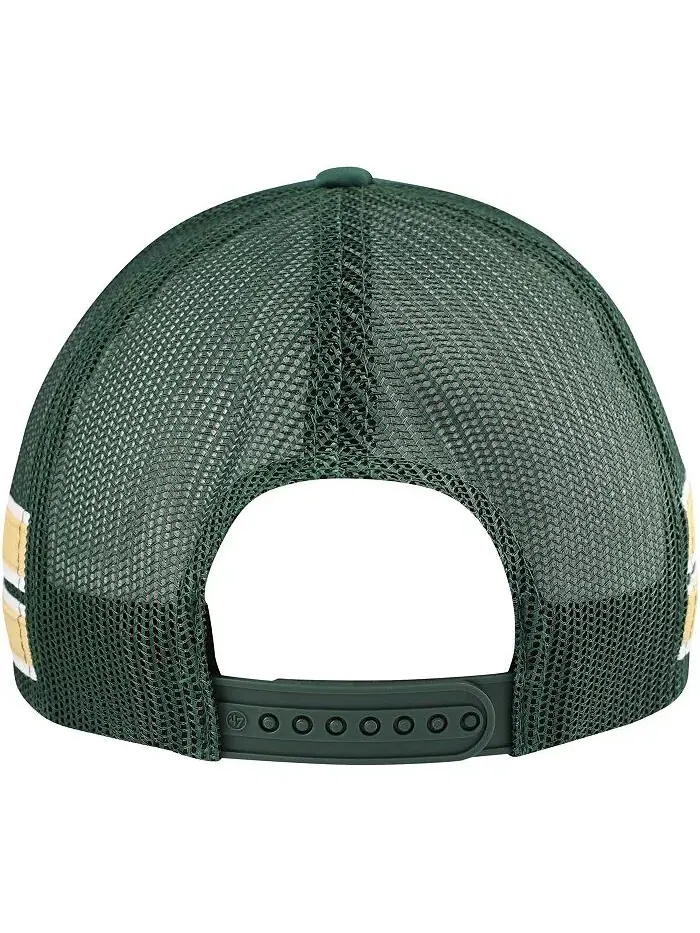 Мужская регулируемая кепка Trucker Hat Milwaukee Bucks Sidebrand Stripes Hunter Green '47 Brand — изображение 2 из 4