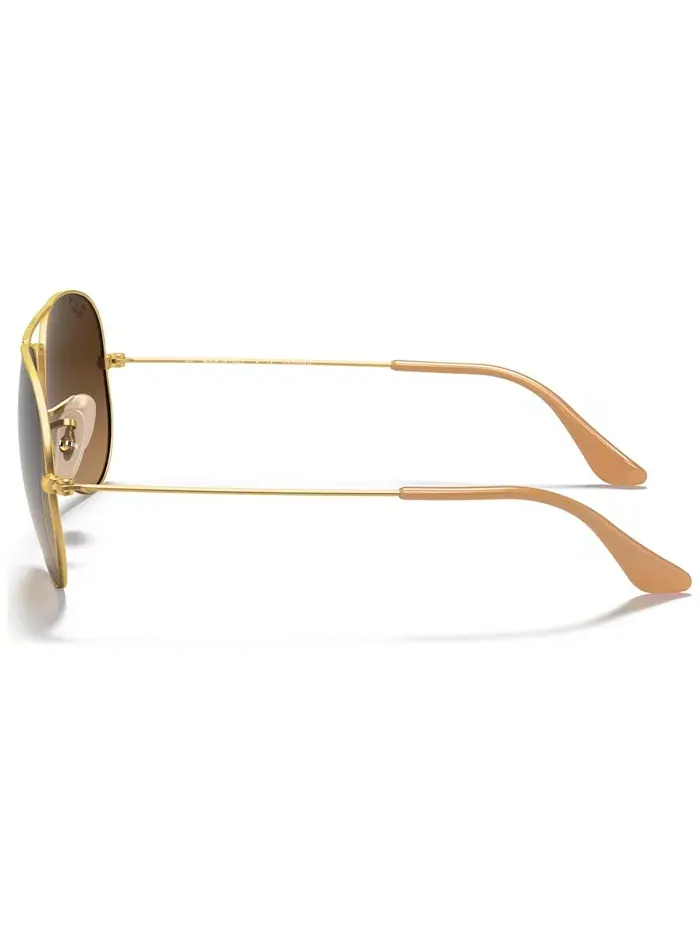 Унисекс поляризованные авиаторы Classic Sunglasses, RB3025 Ray-Ban — изображение 3 из 8, золото