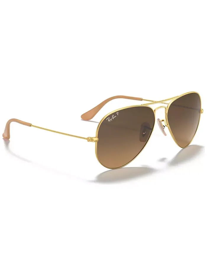 Унисекс поляризованные авиаторы Classic Sunglasses, RB3025 Ray-Ban — изображение 4 из 8, золото
