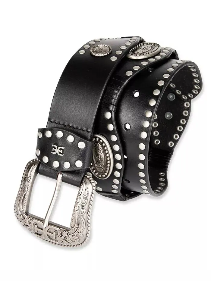 Женский пояс Western Concho с фестонами Sam Edelman — изображение 5 из 7, черный