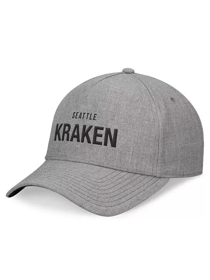 Мужская кожаная шляпа с А-образной рамкой и ремешком на спине Seattle Kraken Elements цвета Хизер