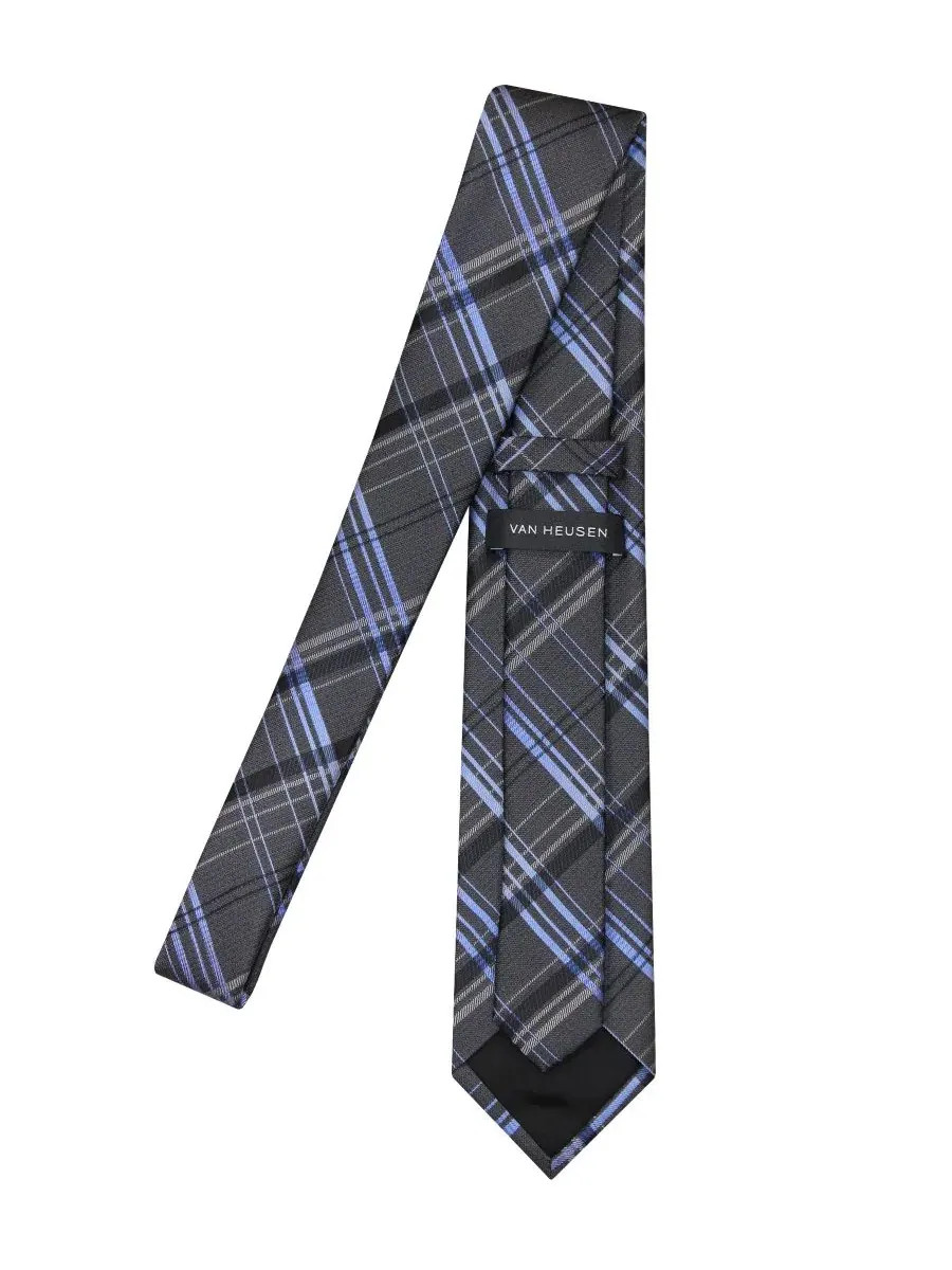 Мужской клетчатый галстук Van Heusen — изображение 3 из 4, черный