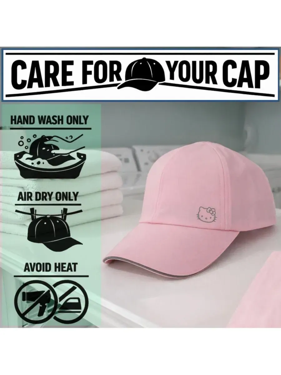 Бейсболка Washed Performance Dad Hat Hello Kitty — изображение 7 из 8, розовый