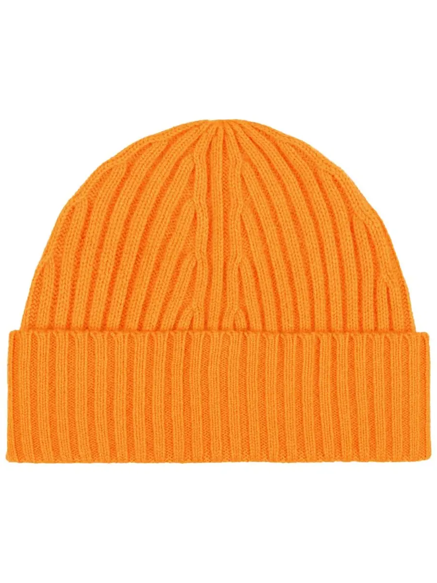 Вязаная шапка из кашемира с отворотом Polo Ralph Lauren — изображение 1 из 4, оранжевый