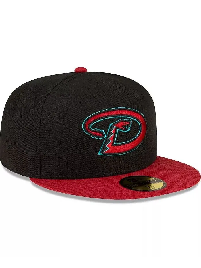 Мужская черная, красная приталенная шляпа Arizona Diamondbacks Road Authentic Collection On-Field — изображение 3 из 4