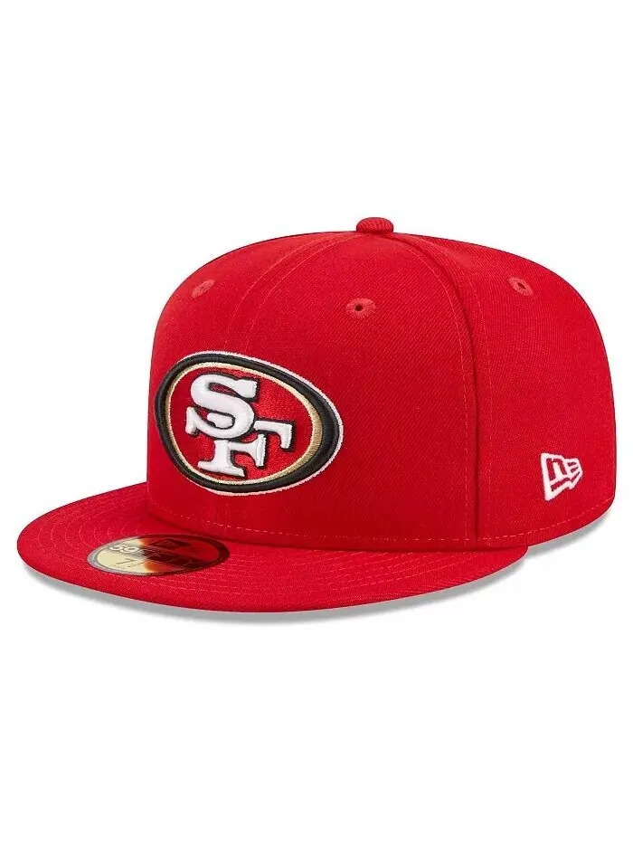 Мужская алая бейсболка San Francisco 49ers Main Patch 59FIFTY Fitted Hat New Era — изображение 3 из 4