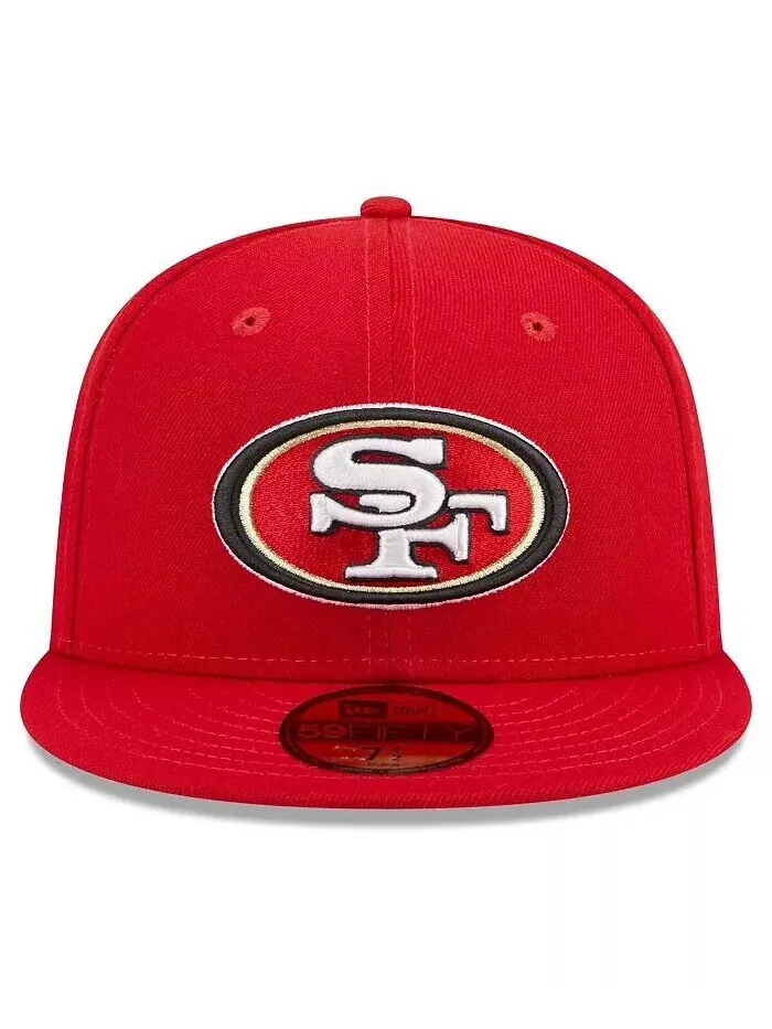 Мужская кепка Scarlet San Francisco 49ers с основной нашивкой 59FIFTY New Era — изображение 2 из 4, алый