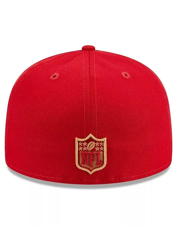 Мужская кепка Scarlet San Francisco 49ers с основной нашивкой 59FIFTY New Era — изображение 4 из 4, алый