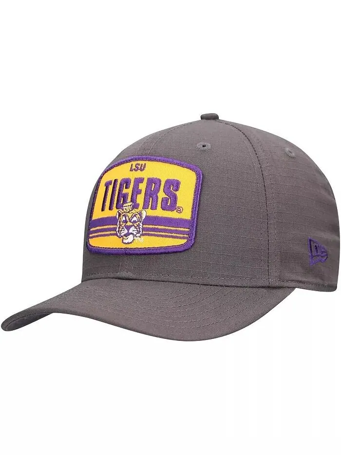 Мужская темно-серая регулируемая кепка LSU Tigers Team Elevated 9SEVENTY New Era — изображение 1 из 1, темно-серый