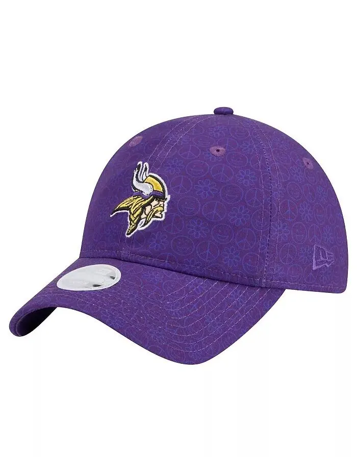 Женская фиолетовая регулируемая кепка Minnesota Vikings Smiley 9TWENTY New Era — изображение 1 из 4