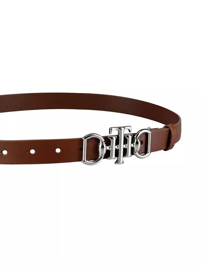Женское узкое двустороннее платье с пряжкой Horsebit, повседневный ремень Tommy Hilfiger — изображение 5 из 7, коричневый