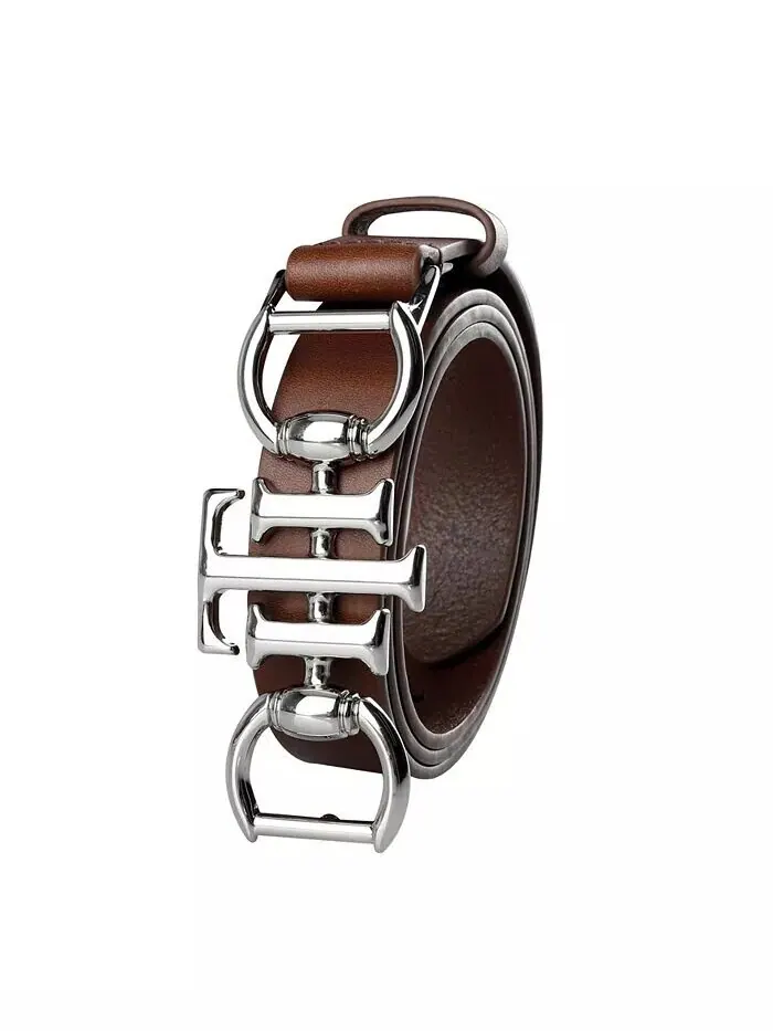 Женское узкое двустороннее платье с пряжкой Horsebit, повседневный ремень Tommy Hilfiger — изображение 7 из 7, коричневый