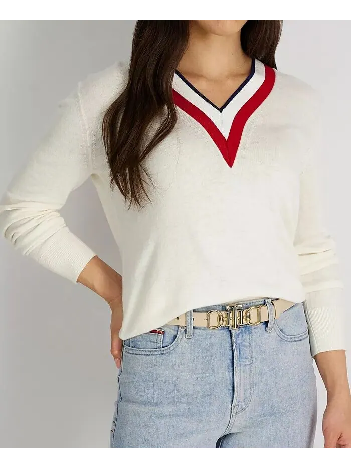 Женское узкое двустороннее платье с пряжкой Horsebit, повседневный ремень Tommy Hilfiger — изображение 2 из 7, прозрачный